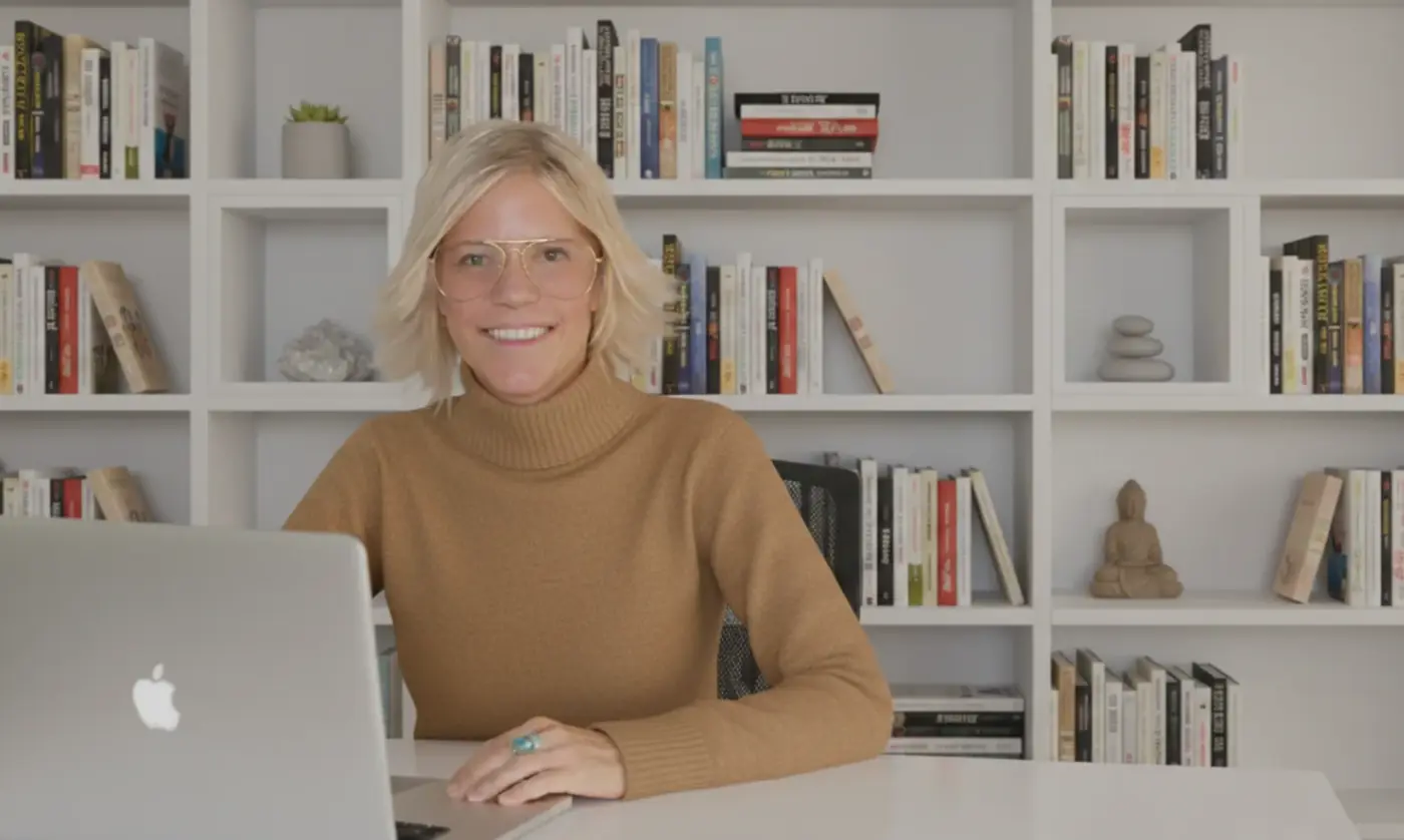 Kelley Kreinbrink, Top spiritual talent manager in her office at Inspiration Nation Productions